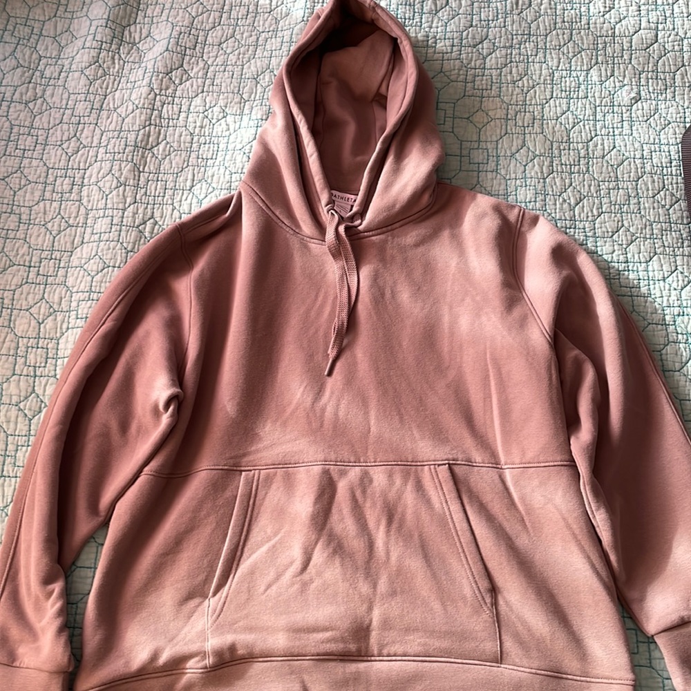 Athleta retroplush bluff gray hoodie size L- nwot